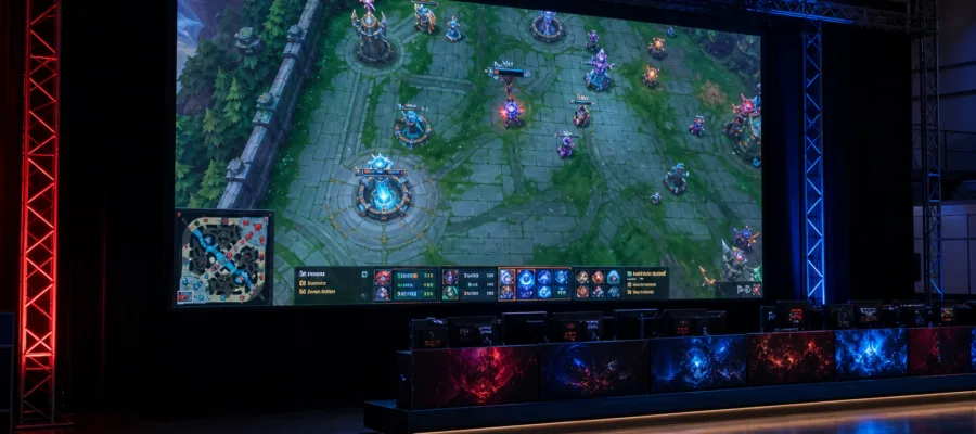 E-Sport auf der Leinwand: Grossbild-Erlebnisse bei Wettkaempfen