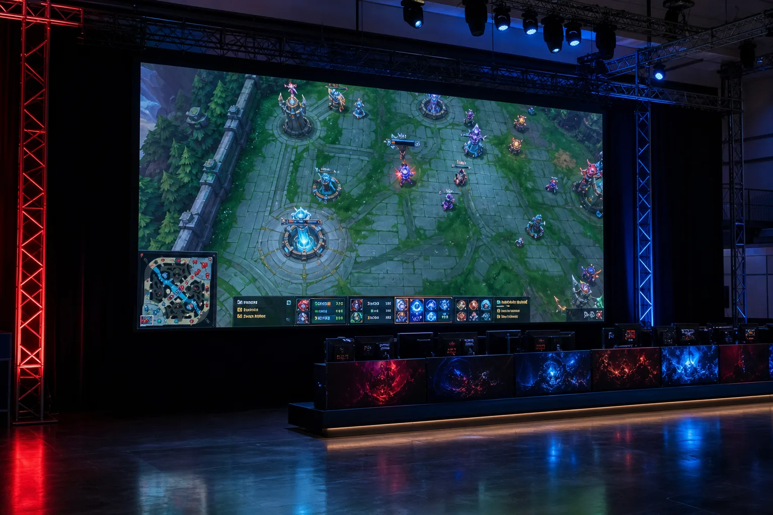 E-Sport auf der Leinwand: Grossbild-Erlebnisse bei Wettkaempfen