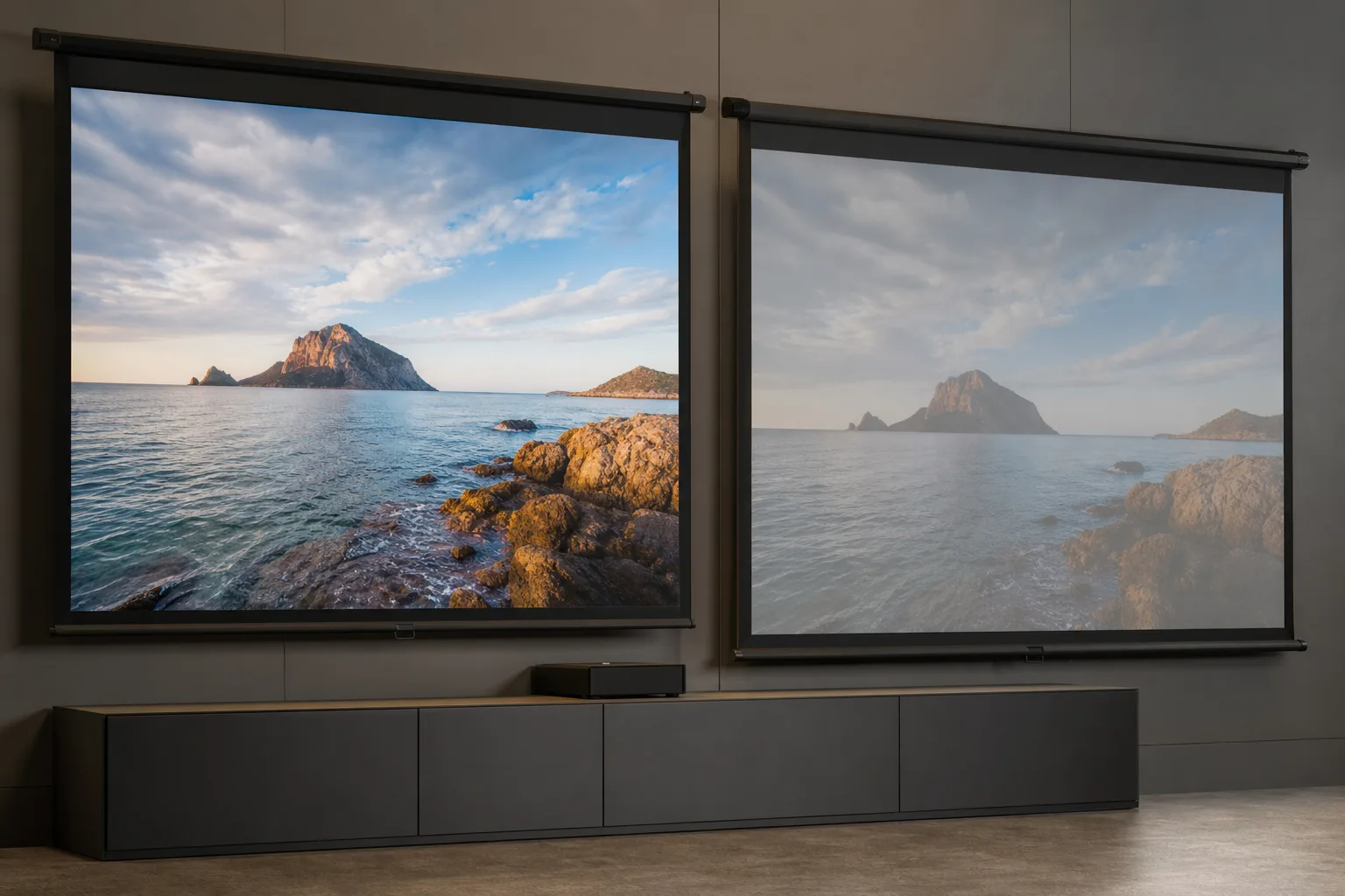 ALR-Leinwand vs Standardleinwand: Beste Wahl bei Umgebungslicht