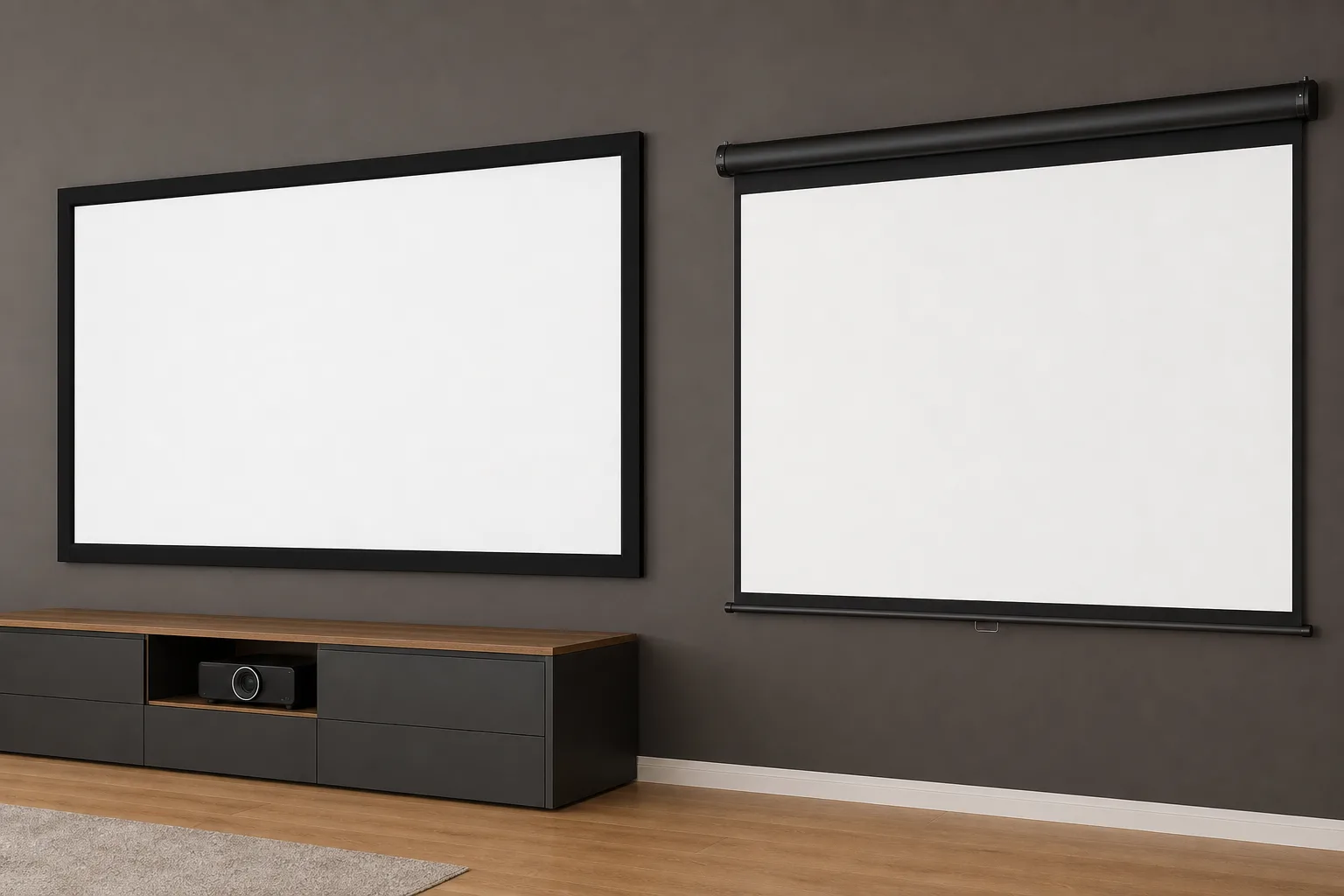 Feste Rahmenleinwand vs Roll-Leinwand: Kaufempfehlung fuer Heimkino